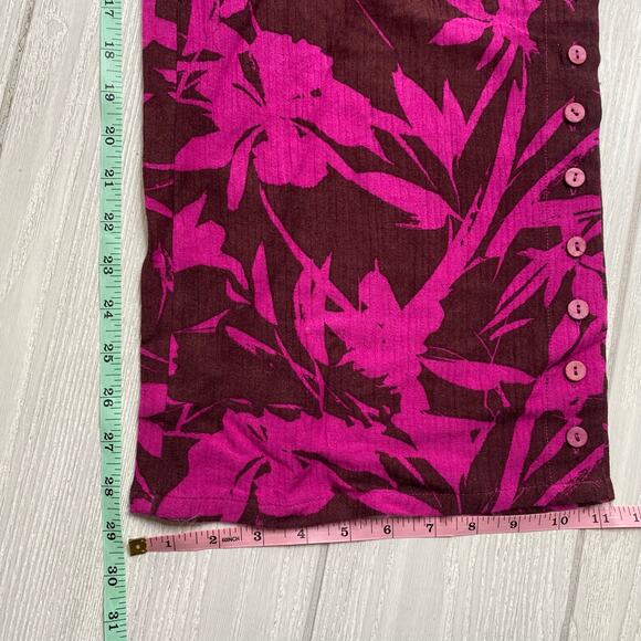 Soft Surroundings Purple Tropical Oceo Gauze Tunic & Wide Leg Pants Size Medium - Picture 12 of 16